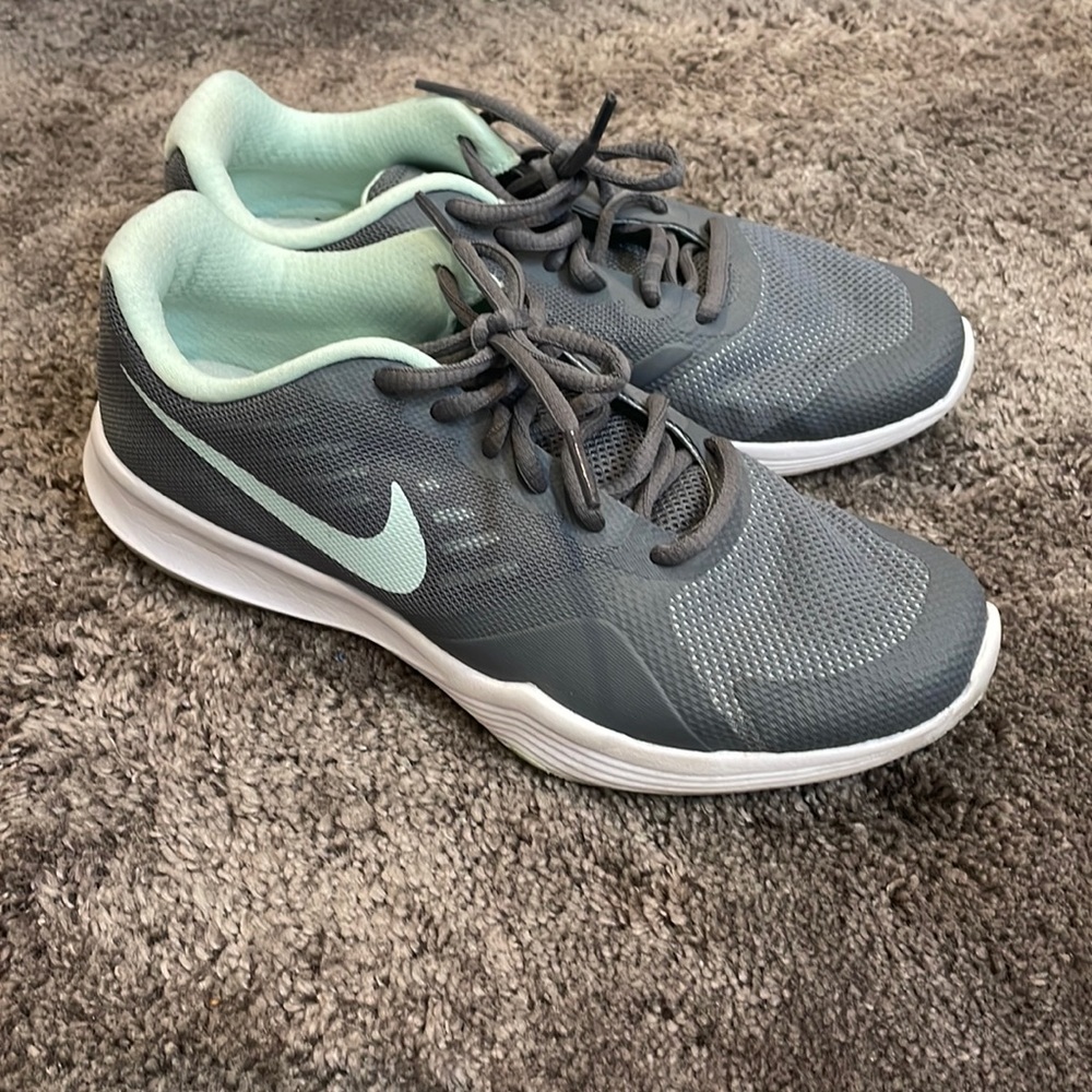 Gray Nike sneakers